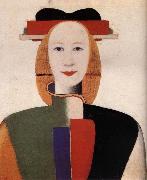 Kasimir Malevich The Girl-s hair with comb oil painting